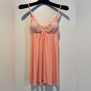 Victoria's Secret Peach Lace Chemise